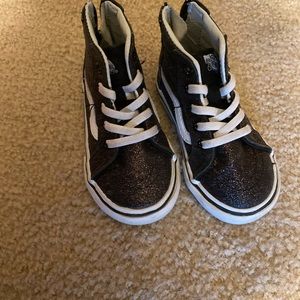 Black Glittery Vans